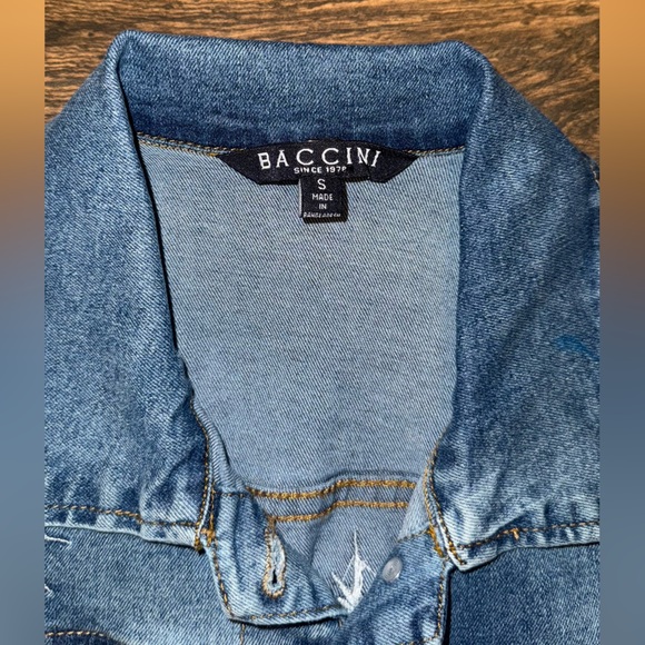 Baccini Blue Denim Women's Vest with Star Accents - Picture 2 of 4